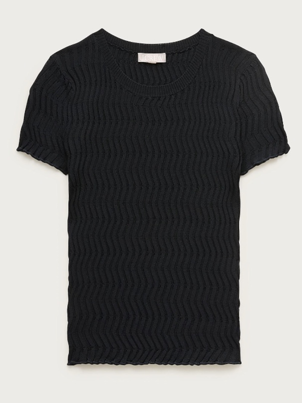 J crew black Wave-rib sweater-tee in super-stretch